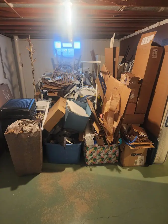 Roll-off dumpster container at job site for 20 Yard Dumpster Rental in Norridge